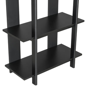 English Elm Christopher Knight Home® - 4-Tier Acacia Wood Bookcase with Anti-Tip Kit, Heavy-Duty Open Shelves Holds 120 lbs Each, Sleek Storage Solution Ebonized Finish N758P294084E