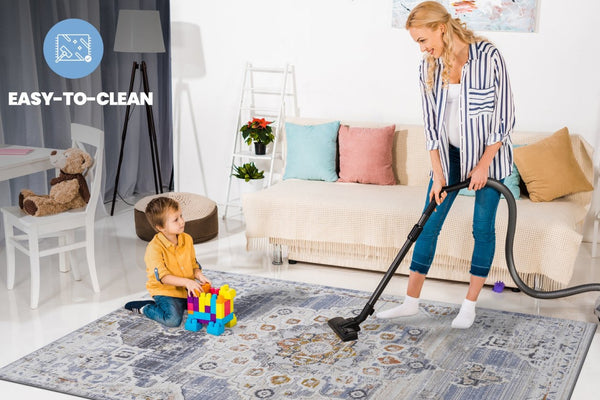 English Elm Payas Elegant 6X9 Cream & Gold Medallion Area Rug - Durable, Kid & Pet-Friendly Design For Every Space B189P183577-GIGA