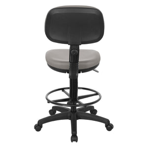 OSP Home Furnishings Sculptured Ergonomic Drafting Chair with Vinyl Upholstery for Studio and Lab Workspaces Dillon Stratus DC517V-R103