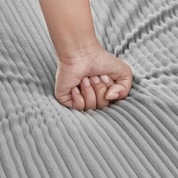 English Elm 41.7" Modern Modular Sofa With Movable Ottoman, Usb Ports & Cup Holders - Comfortable & Stylish Grey Couch N719S001841E