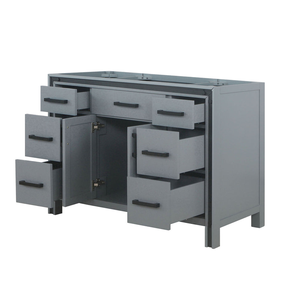 English Elm Dark Grey Bath Vanity – 48" W Solid Wood Design With Soft-Close Drawers & Ample Storage Space B2731P260694