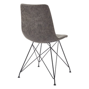 OSP Home Furnishings Trenton Chair  - Set of 2 Charcoal