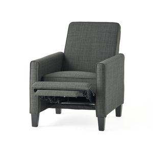 English Elm Christopher Knight Home® - Dark Grey Linen Push Back Chair with Plush Ergonomic Padding, Durable Frame & Breathable Linen Finish 52422.00FPGRN