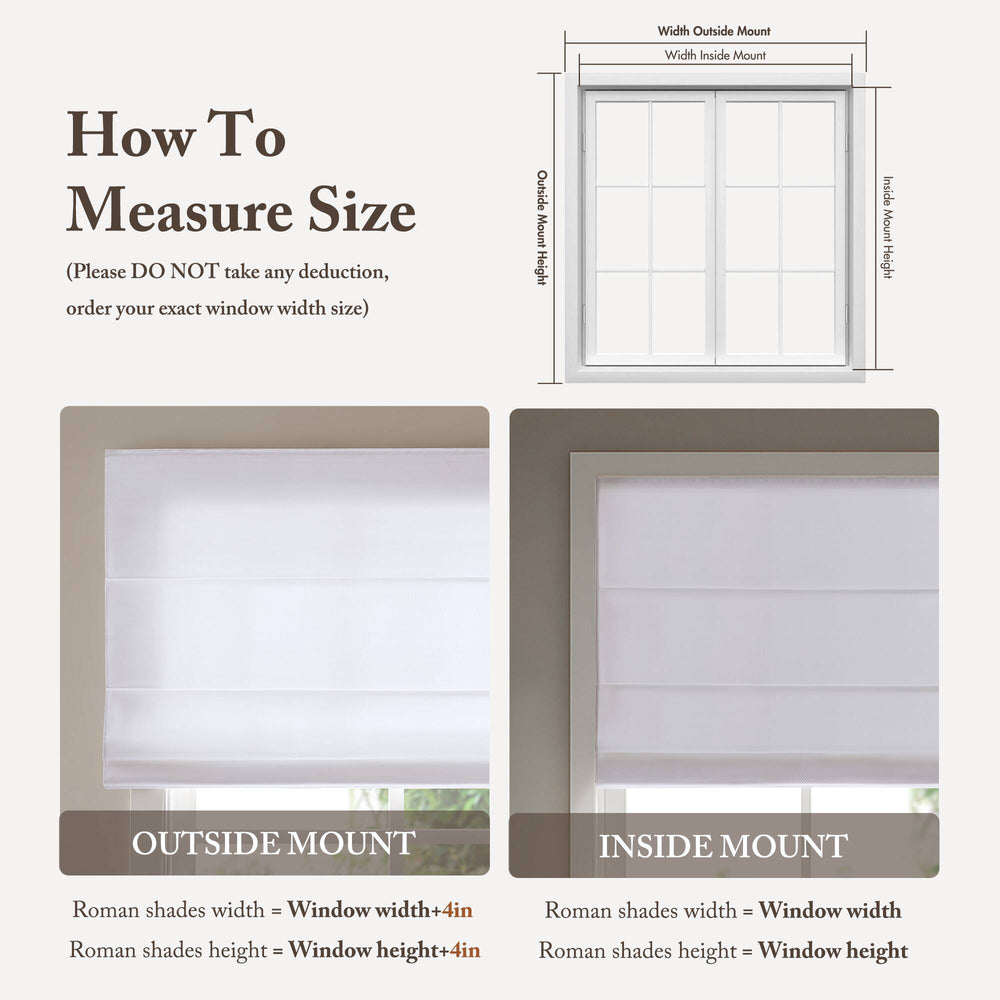 English Elm 1PC Cordless Roman Blind 29x64" Galen Matte 100% Polyester Light-Filtering Drapery with Coating White 5.3 L x 9.25 W x 8.07 H B035P341209