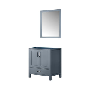 English Elm Dark Grey Bath Vanity Set With Mirror - 30" W X 22" D, Modern Design For Small Bathrooms, Ready To Install B2731S00503