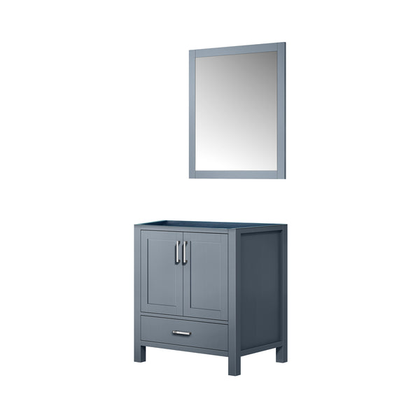 English Elm Dark Grey Bath Vanity Set With Mirror - 30" W X 22" D, Modern Design For Small Bathrooms, Ready To Install B2731S00503