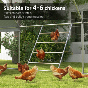 English Elm Chicken Roost with Four Tiered Fir Wood Perches and Galvanized Steel Frame for Coops T3971P407805