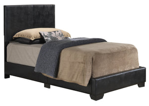 English Elm Stylish Velvet King Bed Frame with Plush Upholstery, Durable Construction, Easy Assembly, Transitional Appeal Black 4 L x 33 W x 44 H B078108077