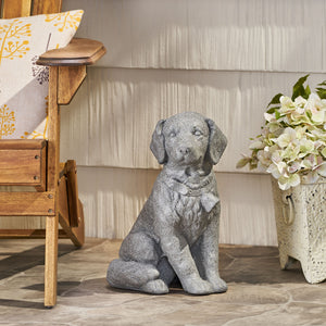 English Elm Christopher Knight Home® - MGO Puppy Garden Statue Stone Gray – Durable Cast Stone Magnesium Oxide, Weatherproof 15.25"H Charm 70877.00