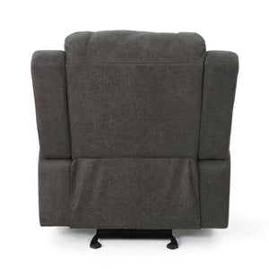 English Elm Christopher Knight Home® - Manual Recliner Chair Linen Upholstery, Compact Space-Saving Design with Dual-Angle Lever for Cozy Relaxation Slate 62812.00MFSLAT