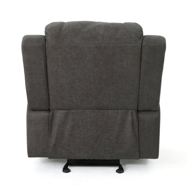 English Elm Christopher Knight Home® - Manual Recliner Chair Linen Upholstery, Compact Space-Saving Design with Dual-Angle Lever for Cozy Relaxation Slate 62812.00MFSLAT