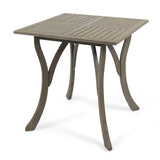 Christopher Knight Home® - Noble House - Hermosa Outdoor Acacia Wood Square Dining Table, Gray