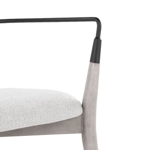 English Elm Chair Set of 2 White Faux Leather Seats with Angular Black Metal Legs Modern Dining B202P471338