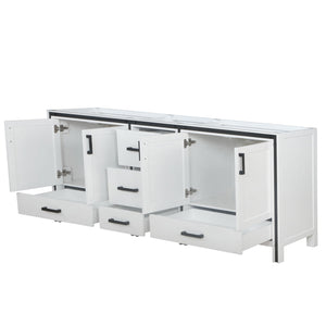 English Elm White Double Bath Vanity 84-in W x 22-in D Solid Wood Frame E0 Plywood, Soft-Close Drawers, Fully Assembled, Ample Storage B2731P260749