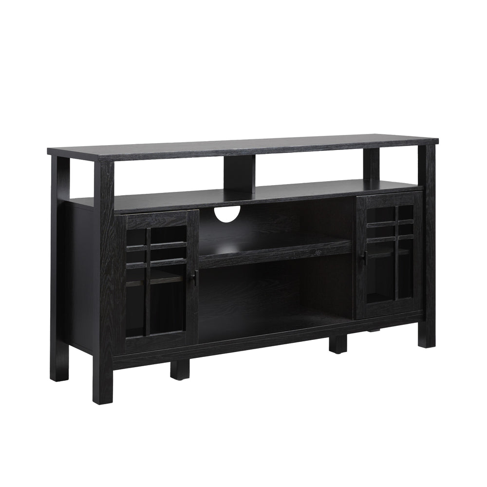58" 2-Door Transitional Sideboard Black HTTD5DBL2 Walker Edison