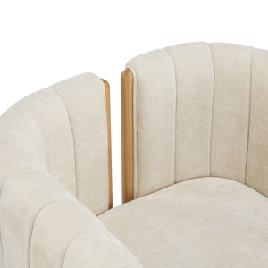 English Elm Christopher Knight Home® - Dining Chairs Set of 2 | Modern Bouclé Upholstered Seating with Rubberwood Frame, Durable 225lb Capacity Beige,Natural N779P341494B