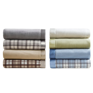 English Elm Microfleece Twin Blanket 66x90 | Ultra-Soft 100% Polyester Brushed Microfleece, Anti-Pilling Grid Touch Grey 15.55 L x 12.4 W x 7.09 H B035P294149