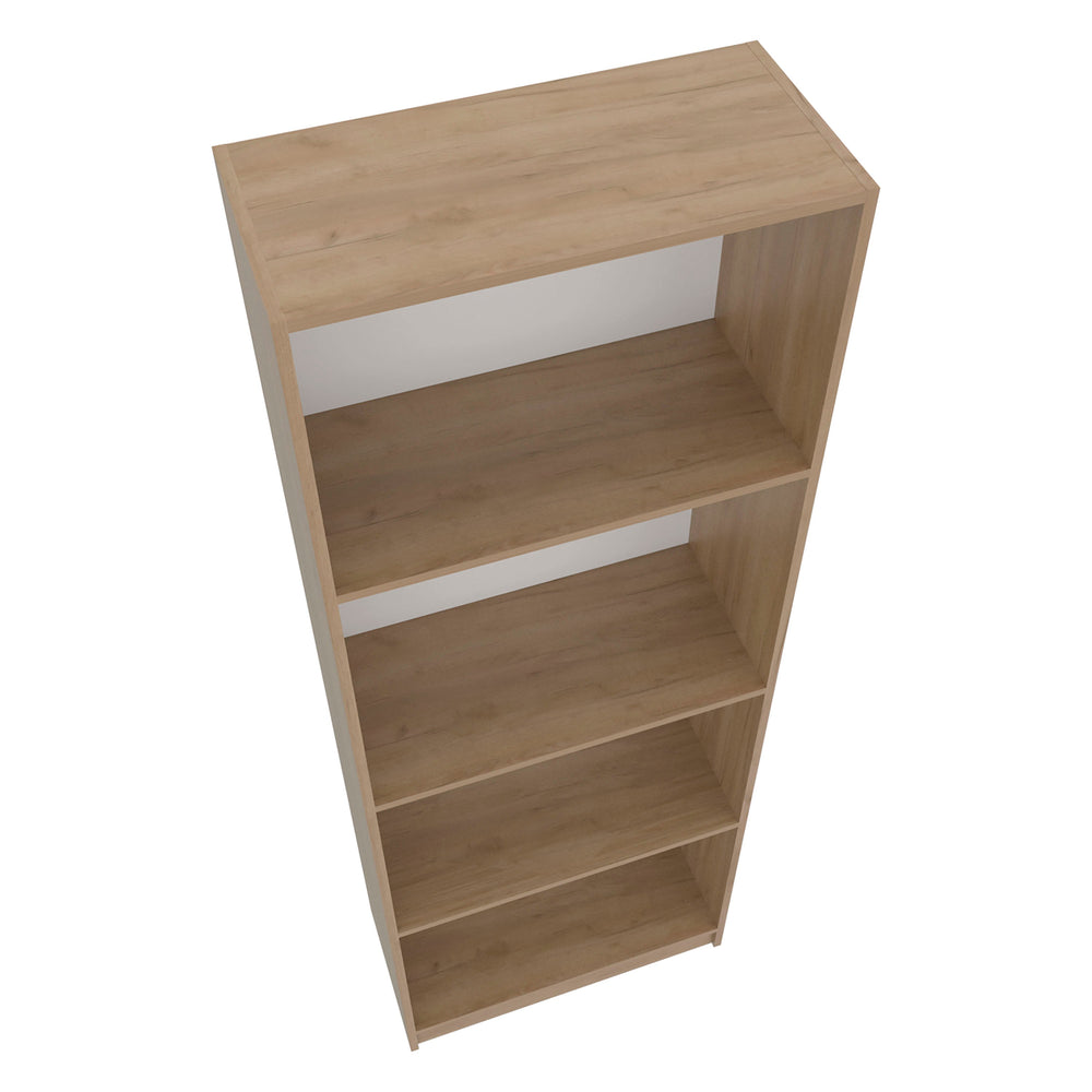 English Elm Natural Oak And White 4-Shelf Bookcase – Stylish Open Storage For Modern Homes And Offices B062P355524