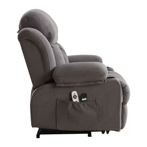 English Elm Power Lift Recliner with Heated Lumbar Massage and Usb Port for Senior Living W1521P453171