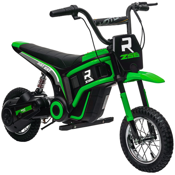 English Elm Aosom 12v Electric Kids Ride on Utv with Remote Control Suspension and Music System Green W2225P229307