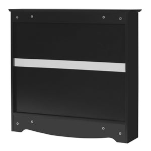English Elm 3-in-1 Wall Mounted Medicine Cabinet with Soft Close Door Adjustable Shelves and Towel Bar Black N710P405415B