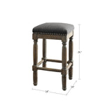 Madison Park Cirque Industrial Counter Stool Set of 2 FPF18-0186 Grey