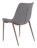 Magnus Dining Chair - Set of 2 Slate Gray & Walnut 109934 Zuo Modern