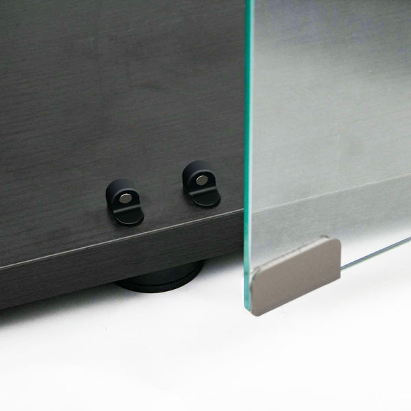 English Elm Tempered Glass Display Cabinet With Smart Bluetooth Led Lighting & Secure Lock For Modern Spaces W3155P268180-GIGA