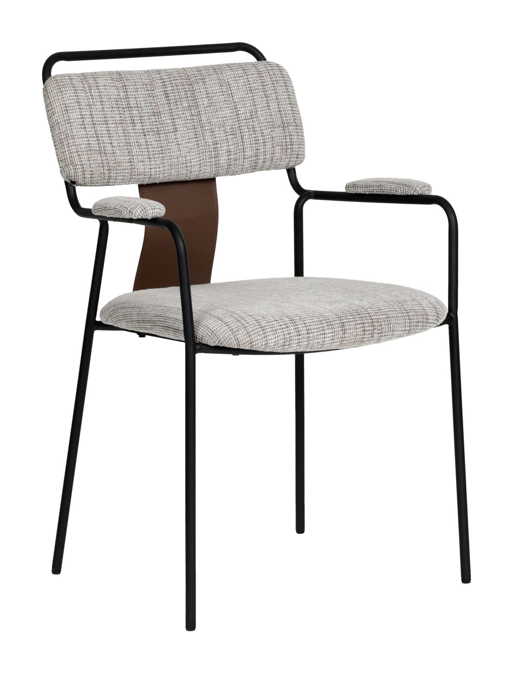 Zuo Modern Couva Dining Chair Set Of 2 - Elegant Gray Tweed With Steel Frame For Modern Dining Spaces Gray 100% Polyester,100% Polyurethane,Steel,Plywood 110938-zuo-modern