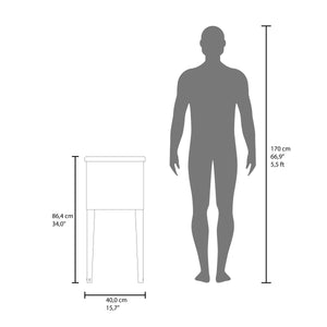 English Elm Katy Compact White Utility Sink with Slender Metal Legs for Laundry Mudroom Use B128S00246
