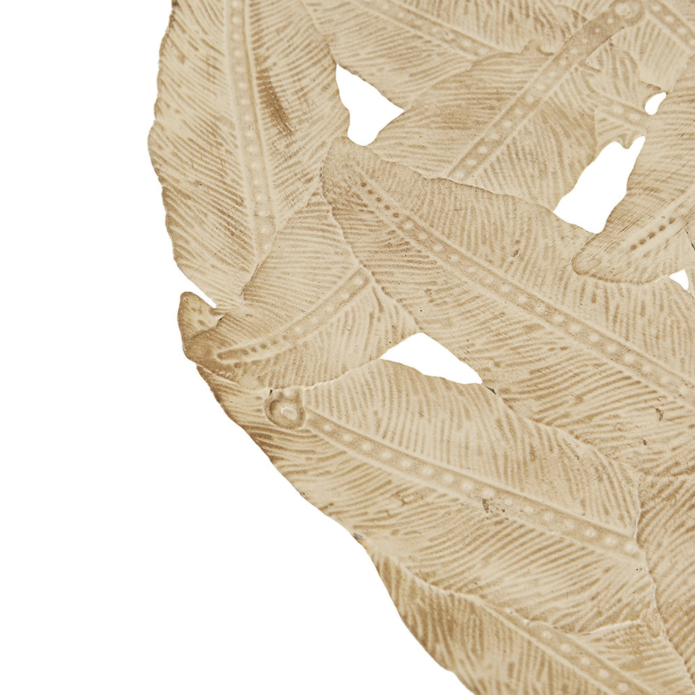 JLA Home Madison Park - Textured Feather Metal Disc Wall Art Set — 3-Piece 12" Decorative Feather Cutout Accents, Durable Finish Spice MP95B-0296