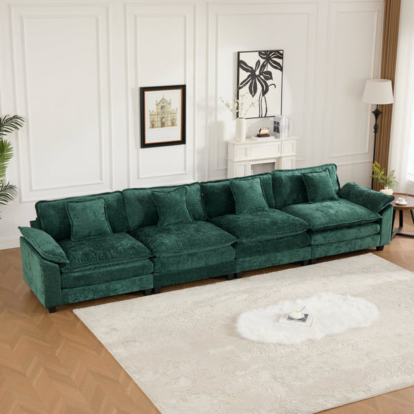 English Elm Wider Ergonomic Loveseat with Breathable Chenille Upholstery, Modular Design, Plush Double-Layer Cushioning W1143S00045 W1143S00045