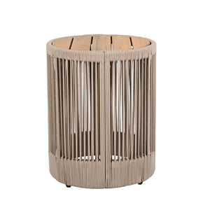 English Elm Christopher Knight Home® - Outdoor Rattan Rope & Acacia Wood Side Table - Stylish Patio Accent For Garden, Balcony & More! N770P298633B