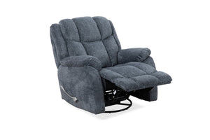 English Elm Man Wah Calgary Manual Swivel Recliner In Soft Slate - Ultimate Comfort For Modern Living Spaces B2707P311409