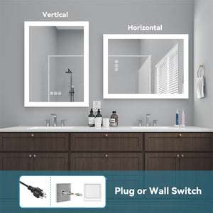 English Elm Bright Led Bathroom Mirror 36" X 28" - Full Hd Reflection, 3 Color Modes, Quick Defog, Dimmable Light T3177P296170