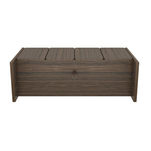 English Elm Linda 60" Sideboard with Soft-Close Doors, Adjustable Shelves, Cable Management, Minimalist Design Walnut Brown B365P397682