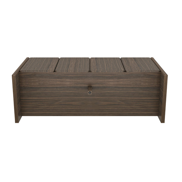 English Elm Linda 60" Sideboard with Soft-Close Doors, Adjustable Shelves, Cable Management, Minimalist Design Walnut Brown B365P397682