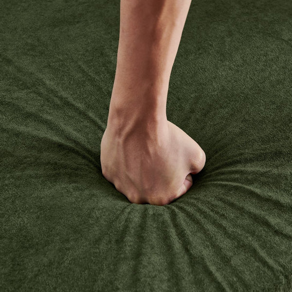 English Elm Modern Chenille Sofa Bed With Retractable Table, Led Lights, Usb Ports & Cup Holders – Green Comfort W1413S00097