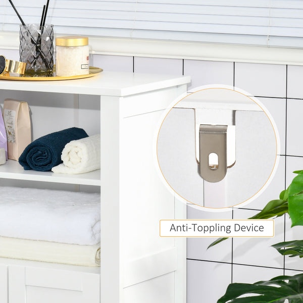 English Elm Kleankin Bathroom Floor Cabinet - Stylish Freestanding Storage With Adjustable Shelves & Open Design W2225P229573