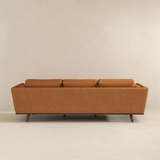 English Elm Ashcroft Furniture - Chase Mid Century Modern Tan Genuine Leather Sofa