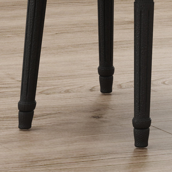 English Elm Christopher Knight Home® - ROUND Round Back Chair Set with French Country Fabric, Floral & Chevron Accents, Rubberwood Legs Dark Gray 62529.00DGRY