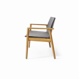 English Elm Christopher Knight Home® - BRYAN Teak Loveseat with Acacia Wood Frame and Wicker Seating, Transitional Outdoor Comfort 51" 73994.00GRY