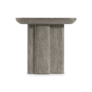 Bernhardt Bernhardt Monolith Side Table — Wirebrushed Oak Rustic Modern Accent Table With Sculptural Geometry And Texture 343125