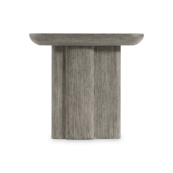 Bernhardt Bernhardt Monolith Side Table — Wirebrushed Oak Rustic Modern Accent Table With Sculptural Geometry And Texture 343125