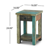 Christopher Knight Home® - Noble House - Meader Boho Handmade Distressed Mango Wood Large Side Table