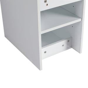 English Elm 12" Bathroom Side Cabinet - Wall-Mounted, Glossy White Finish, Soft-Close Doors, Space Saver Design W999P312082