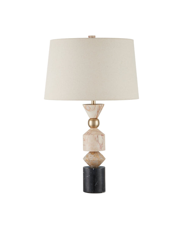 Currey & Company Seguso Table Lamp - Sculptural Design With Natural Stone & Golden Accents, Modern Home Decor Elegance White Black Marquina ,Fossil Beige ,Tennessee Pink Marble ,Golden Calacatta Marble ,Metal 6000-1047-currey-company
