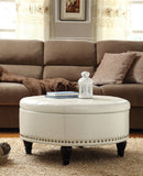 OSP Home Furnishings Augusta storage Ottoman Cream