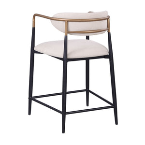 English Elm Contemporary Northall Arm Chair with Sleek Upholstery and Minimalist Profile for Modern Dining Spaces Black,Gold,White 56 L x 26 W x 13 H B2741P409548