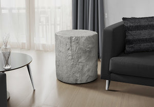 English Elm Accent Tree Stump Side Table Sculptural Organic Round Grey for Indoor Outdoor Use B2710P461667
